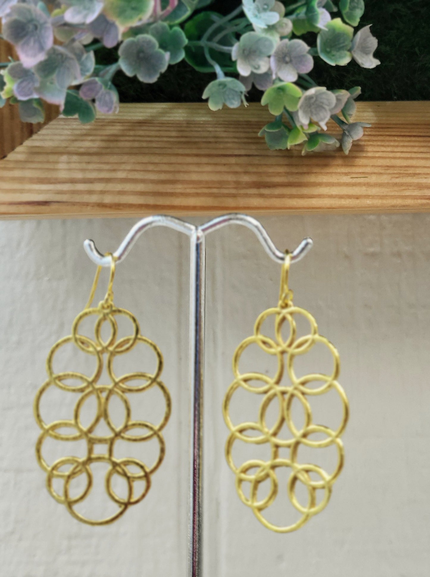 Multi-ring Dangle Hook Earrings