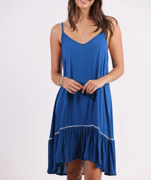 Day Trip Slip Dress in Blue