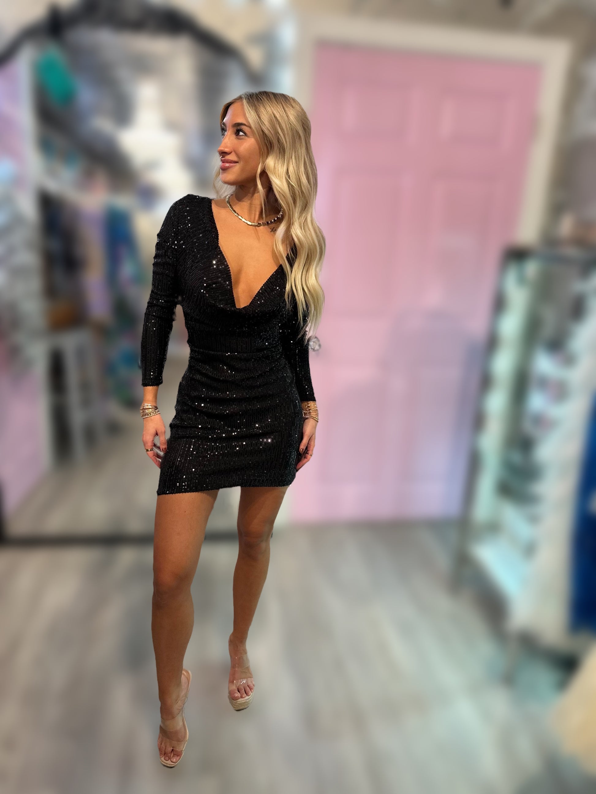 large sequin mini dress Ramy Brook Rina Sequin Mini Dress In Silver