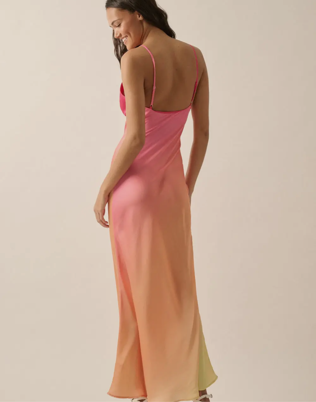 Olivia ombre satin maxi dress 2 colors