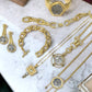 World coin 14K gold plated over brass
16-18" adjustable