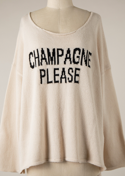"Champagne Please" Light Knit Sweater - Multiple Colors