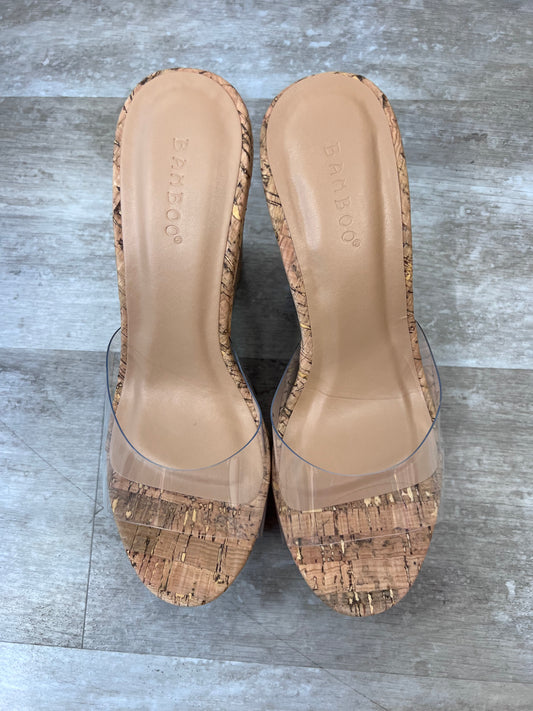 Cork Platforms with Clear Strap