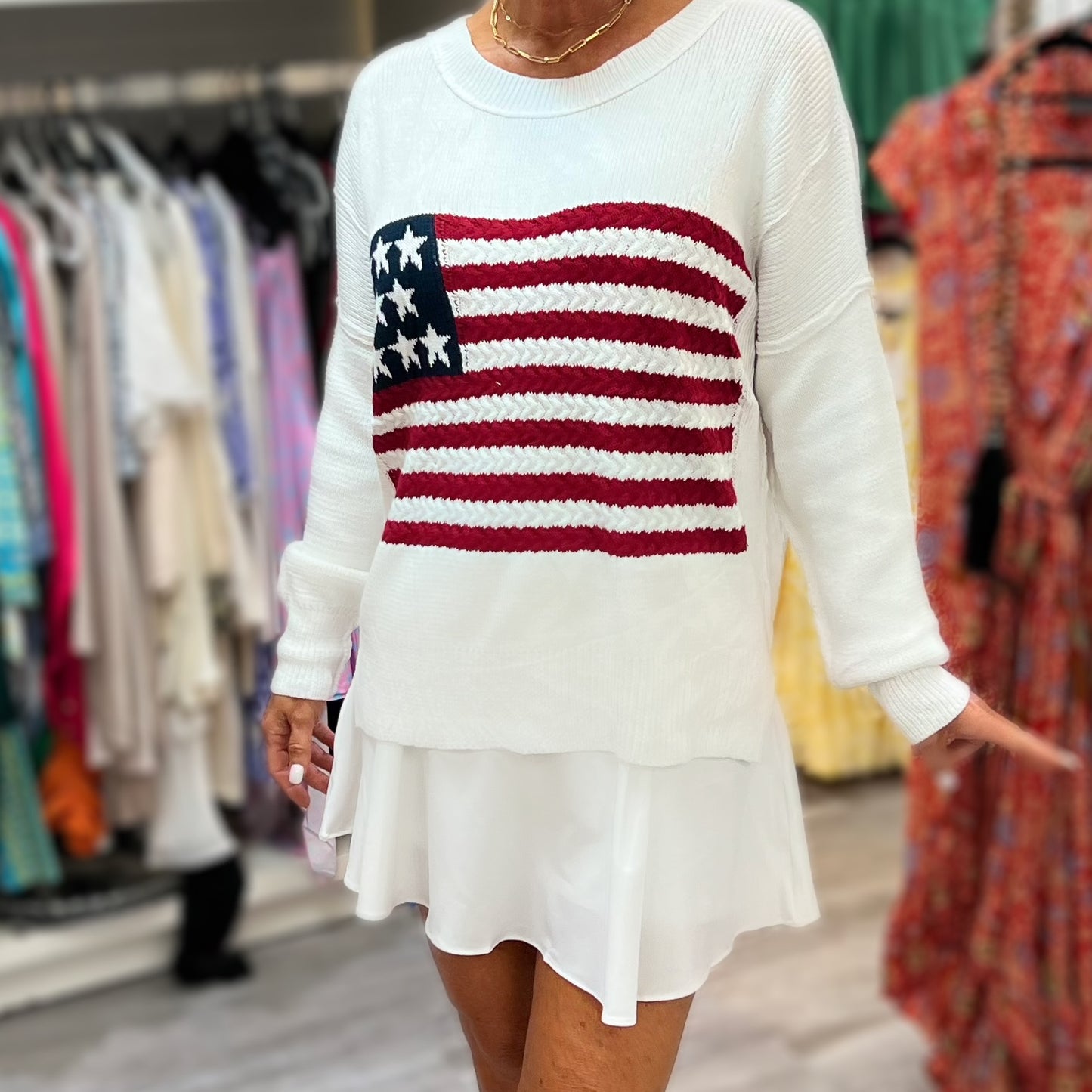 America "The Beautiful" Light Sweater