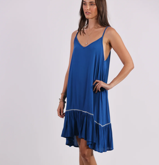 Day Trip Slip Dress in Blue